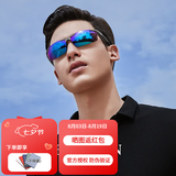 暴龙眼镜男 简约户外开车墨镜高清偏光驾驶户外运动骑行太阳镜 BL2282A19镜框深枪灰/镜片蓝色【高清偏光】