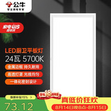 公牛吸顶灯 LED长方形平板灯金属边框厨房灯厨卫灯24W色温5700K