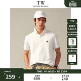 Teenie Weenie Men小熊男装春夏新款短袖男美式凉感网眼舒适纯色刺绣Polo衫上衣 白色 S