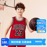 NIKE JORDAN 耐克AJ童装男童23号篮球服背心2026夏季网眼透气儿童衣服 杰斯特红 150 /72 【建议身高140-152cm】