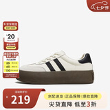 他她（TATA）复古板鞋女平底德训鞋阿甘休闲鞋 米白/灰/黑 34