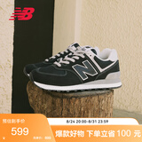 NEW BALANCE夏季男女情侣同款复古黑色户外运动休闲鞋574系列ML574EVB 36