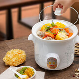 龍興發全自动家用电炖锅白瓷熬煮粥锅煲粥煨汤锅养生煲汤陶瓷电砂锅隔水炖盅迷你电炖盅低功率精炖好滋味