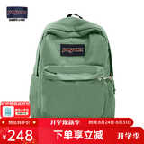 JANSPORT杰斯伯书包轻便双肩包男女旅行包简约背包电脑包学生校园 4QUE96D橄榄绿-侧袋+隔层