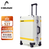 海德（HEAD）行李箱男铝框拉杆箱女28英寸密码箱旅行箱子 白黄色28英寸