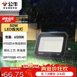 公牛（BULL）LED投光灯户外庭院工厂园林灯露营灯 IP65防水等级50W-6500K白光