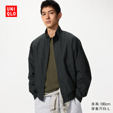 优衣库哈灵顿茄克男装女装/外套夹克26春夏新款484610 487318 484610/09黑色 XL