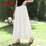 班尼路（Baleno）蛋糕半身裙女夏高腰遮肉显瘦小白裙韩系气质温柔含内衬仙女A字裙