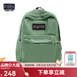 JANSPORT杰斯伯书包轻便双肩包男女旅行包简约背包电脑包学生校园 4QUE96D橄榄绿-侧袋+隔层