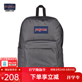 JANSPORT杰斯伯书包轻便双肩包男女旅行包简约背包电脑包学生校园 4QUTDMX质感灰-侧边袋
