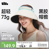 蕉下（beneunder）遮阳帽女防晒帽子太阳帽黑胶空顶帽防紫外线夏季蛋卷便携BM554