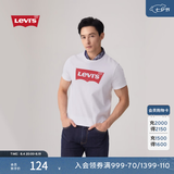 Levi's李维斯情侣美式宽松印花时尚简约舒适潮流纯棉圆领短袖T恤 白色 002A0-0000 L