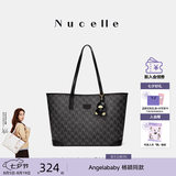 纽芝兰（NUCELLE）Angelababy同款黑色鸭子托特包2026大学生通勤单肩女士包七夕礼物 星尘黑大号【可放15.6寸电脑】