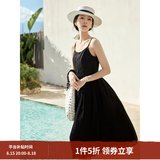 茵曼（INMAN）欧若风天丝薄开衫女装衬衫2026夏季新品长袖衬衣 吊带裙黑色-18322336 S