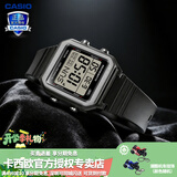 卡西欧（CASIO） 男表女表卡西欧手表男女情侣表学生时尚运动表太阳能双显电子表 W-221H-1AVPF格调黑（正显）