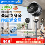 艾美特（AIRMATE）【旗舰金天鹅】空气循环扇语音智能遥控电风扇直流变频家用安静轻音一级能效落地扇负离子净化电扇