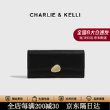 CHARLIE&KELLICK品牌包包女款2026新款简约钱包卡包长款手拿包生日礼物送女生 黑色【京仓配送 限定礼盒款】