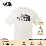 北面（The North Face）【经典款】短袖T恤男宽松棉质半袖户外休闲舒适透气春夏上新款 米白色 L /175
