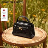 CHARLES&KEITH鳄鱼纹手提包斜挎婚包包女包生日礼物送女友CK2-50270880-1