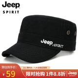 JEEP帽子男士棒球帽秋冬加厚保暖羊毛呢鸭舌帽休闲户外舒适平顶帽