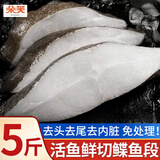 朵芙鲽鱼超大 免处理鲽鱼身比目鱼 鲽鱼段冷冻鸦片鱼海鱼鱼类 深海鲽鱼段 2500g