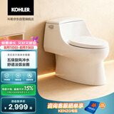 科勒（KOHLER）马桶圣拉菲尔虹吸冲水隔臭防溅缓降盖板坐便器线下实体店款4027