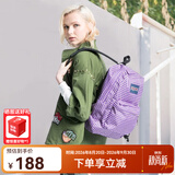 JANSPORT杰斯伯双肩背包男女清新森系书包繁花波点旅行包通勤电脑包 T5013G6菱形格子-无侧袋无隔层