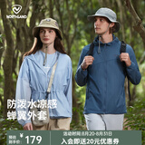 诺诗兰（NORTHLAND）【蝉翼15】户外防晒衣夏季男士UPF50+防晒服原纱防晒皮肤风衣 远空蓝色-男 175