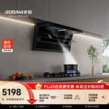 老板（Robam）老板小黑翼d1p抽吸油烟机顶侧双吸家用27风量大吸力+51B0A定时防干烧燃气灶套装