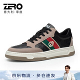 零度zero男鞋舒适时尚百搭休闲运动鞋户外潮流板鞋小白鞋男 黑棕 41