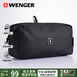 威戈（WENGER）瑞士军刀化妆包收纳包旅行洗漱包男女数码黑色商务