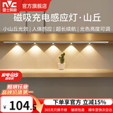 雷士（NVC）人体感应灯带自粘无线橱柜灯酒柜鞋柜充电led灯条磁吸护眼氛围灯 山丘-银【80cm】三色-2400毫安