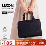 乐上（LEXON）单肩包女手提电脑包13.3英寸内胆包时尚斜挎包轻便商务公文包黑色
