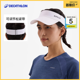 迪卡侬（DECATHLON）空顶帽男女夏天遮阳帽太阳帽鸭舌帽户外运动帽跑步帽子RUNC 新款白色-可调节松紧带款 新空顶帽松紧带（建议头围50-62厘米）