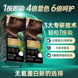 施华蔻（Schwarzkopf）怡然一按染泡泡染发乳4.7可可醇棕*2 染发剂植物染发膏盖白