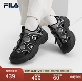 斐乐猫爪凉鞋｜FILA沙滩鞋女鞋凉拖玛丽珍鞋子女 黑/燧石灰-BA 37.5