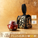 万仟堂七夕礼物旅行茶具 陕历博联名陶瓷便携式茶具整套大唐风华 漆红釉
