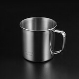 onlycook304不锈钢儿童水杯幼儿园口杯带手柄牛奶杯子带盖子单层 小号不带盖/单个 240ml