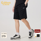 卡宾（CABBEEN）【棋盘格提花】宽松休闲短裤男2024夏新款潮牌运动五 煤黑色01 XL (180) 52