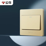 公牛（BULL）墙壁开关 G07系列 一开单控开关86型面板G07K111C(U6) 香槟金