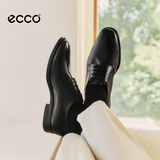 爱步（ECCO）德比鞋 牛皮革轻奢商务正装皮鞋男 墨本621634 黑色/磁石灰39