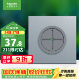 施耐德穿线面板 空白面板带出线孔 86型暗装引线面板 境尚系列 星耀灰
