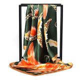 韩禾柔滑欧美绸缎缎面手感大方巾头巾油画围巾披肩百搭女丝巾  916