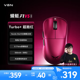 VGN 蜻蜓F1 V5 有线/无线轻量化鼠标 游戏电竞办公长续航对称手型万金油模具 颜值推荐 蜻蜓F1 V5 Turbo+ 超跑红