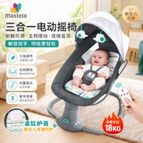 MASTELA新生儿婴儿电动折叠摇椅摇摇椅宝宝满月智能哄娃哄睡摇篮椅摇摇床 不能折叠座椅  带遥控器（无餐盘） 宝石绿