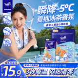 得宝（TEMPO）黄油小熊联名 冰感毛巾1片*4包 超大超厚 清凉湿巾 户外降温湿巾