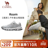 骆驼（CAMEL）【漫游】运动鞋新款女鞋网面透气复古休闲百搭厚底增高慢跑步鞋子