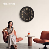 丽声（RHYTHM）挂钟客厅轻奢静音石英机芯夜间挂钟现代简约中秋节32cmCMG635WR02