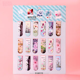 轻唤夜光磁性书签可爱卡通动漫儿童小学生古典古风送老师简约小清新箱贴日系磁贴创意礼物文艺双面磁铁书签夹 【花语】磁性书签(18枚)