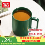 富光凡生马克杯大容量情侣水杯子男女家居办公咖啡杯牛奶杯早餐花茶杯 绿色 420ml